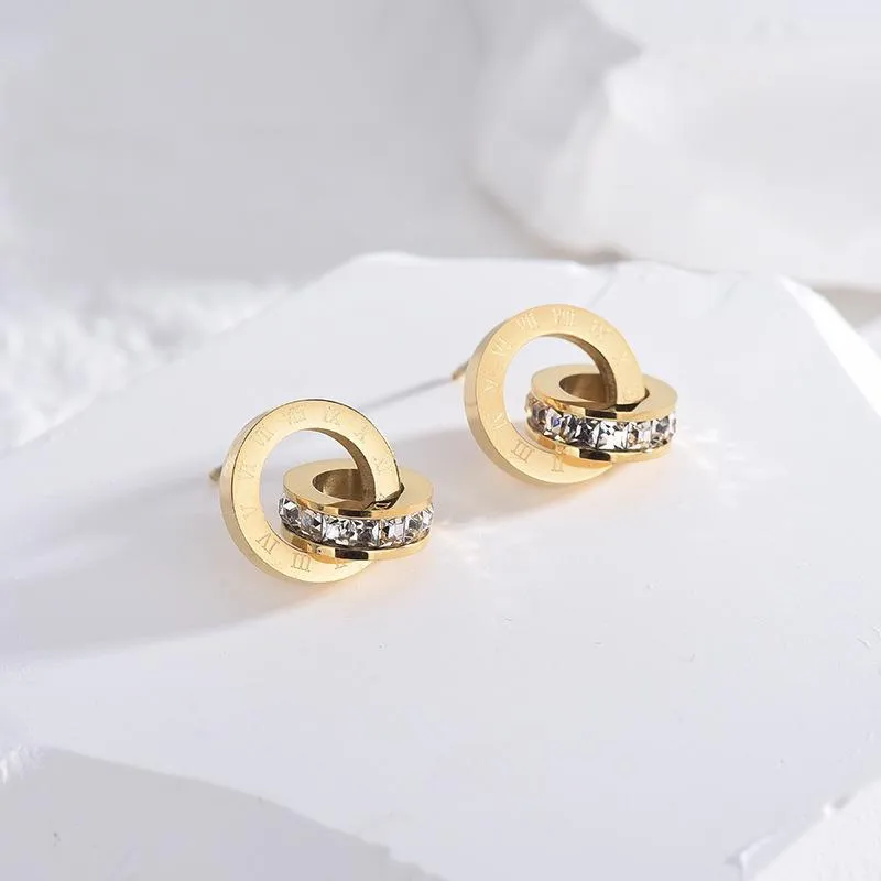Double Hoop Stud Earring